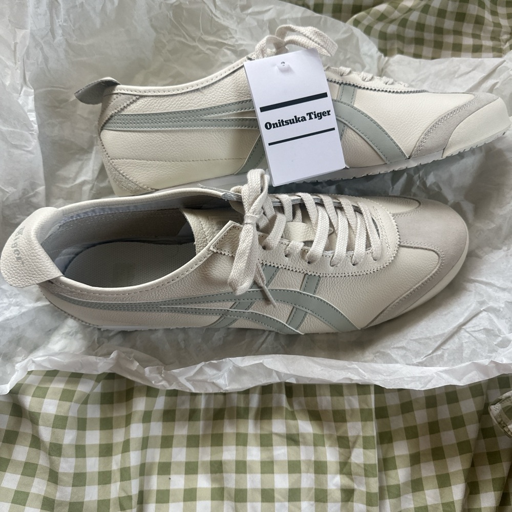 Onitsuka Tiger by Asics White and Gray Sneakers Minimalist Design
